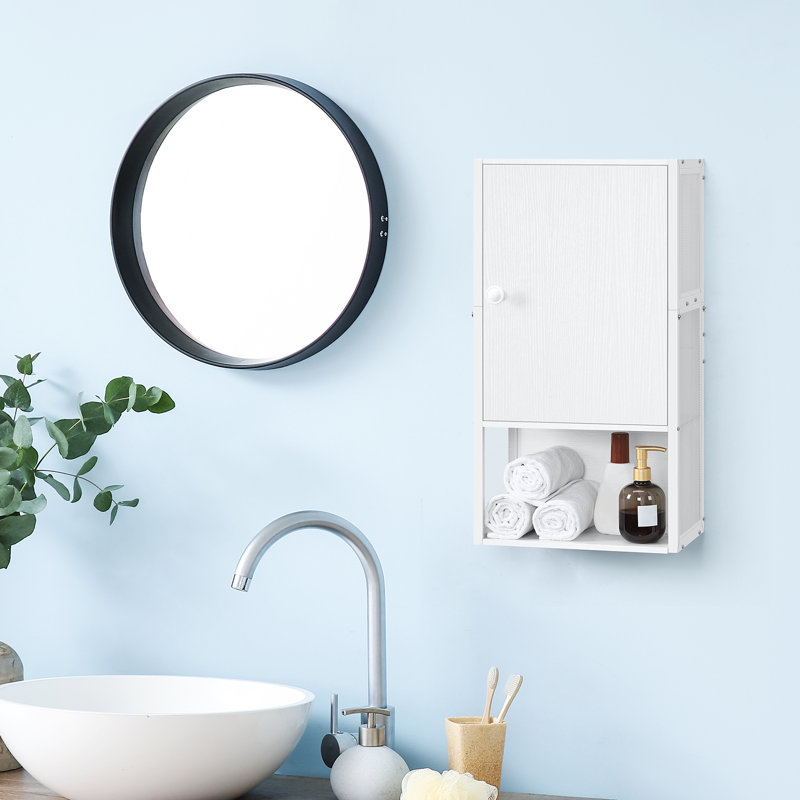 White Wall-Mounted Bathroom Cabinet Modern White Cabinet For Bathroom - Wall Mounted