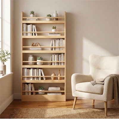 Bibliothèque en bois massif Ultra Narrow 6 niveaux