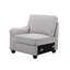 Canapé modulaire en L gris clair de 7 po avec repose-pieds et repose-pieds Leo-225746802-225746803