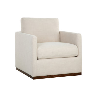Leather Swivel Club Chair