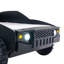 Lit simple moderne de style moderne de style Jeep rapide avec finition ultrabrillante veilleuses à DEL sur les phares, structure métallique, finition noire