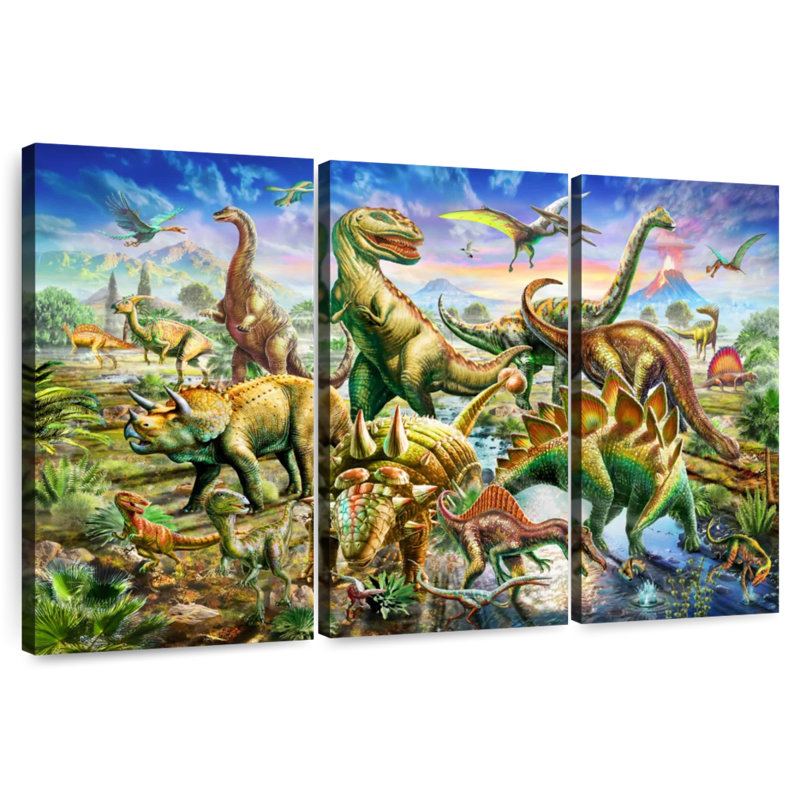 Ashelle Dinoscene - Horizontal, 28" H x 45" W