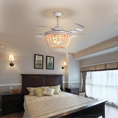 Preet 42'' Ceiling Fan with Beaded Accents and Light Kit