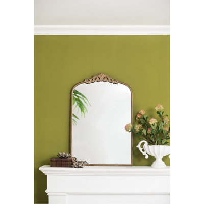 Miroir arqué doré 24 po x 36 po, Transformez votre décor de salle de bain, miroir moderne 24 po x 36 po, surélevé