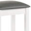 Tabouret de coiffeuse blanc brillant avec siège rembourré