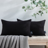 Solid Colour Reversible Throw Pillow