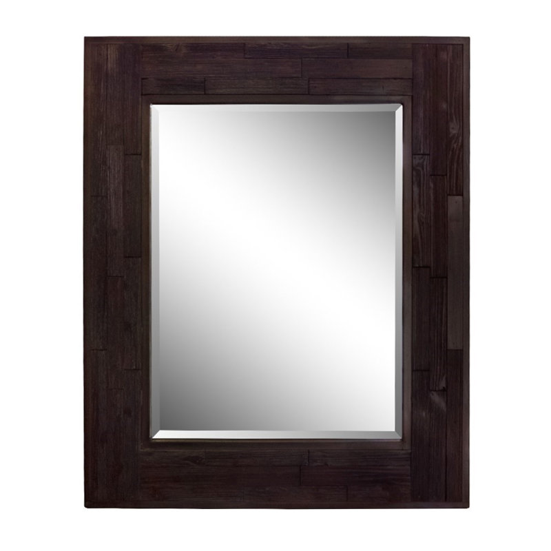 Miroir décoratif cadre en bois rectangulaire Kelsie
