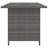 Patio Dining Table Grey 43.3" x 27.6" x 25.6" Poly Rattan-2006206541