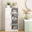 Bathroom Cabinet with Doors & Adjustable Shelves Storage Organizer for Living Room White-1269678244