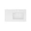 Comptoir de meuble-lavabo simple rectangulaire 32 po x 18 po blanc avec 1 trou de robinet et trop-plein (lavabo seulement), comptoir gauche spacieux pour un rangement pratique maximum