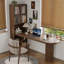 Bureau en bois massif noyer courbé-108687337-108687339