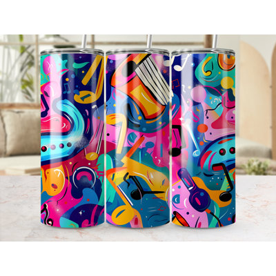Choose Handmade Tumblers 591ml Vacuum Insulated Stainless Steel (18/8) Travel Tumbler with Straw