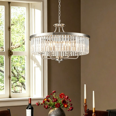 Lustre sphérique en cristal 6 lumières à intensité variable
