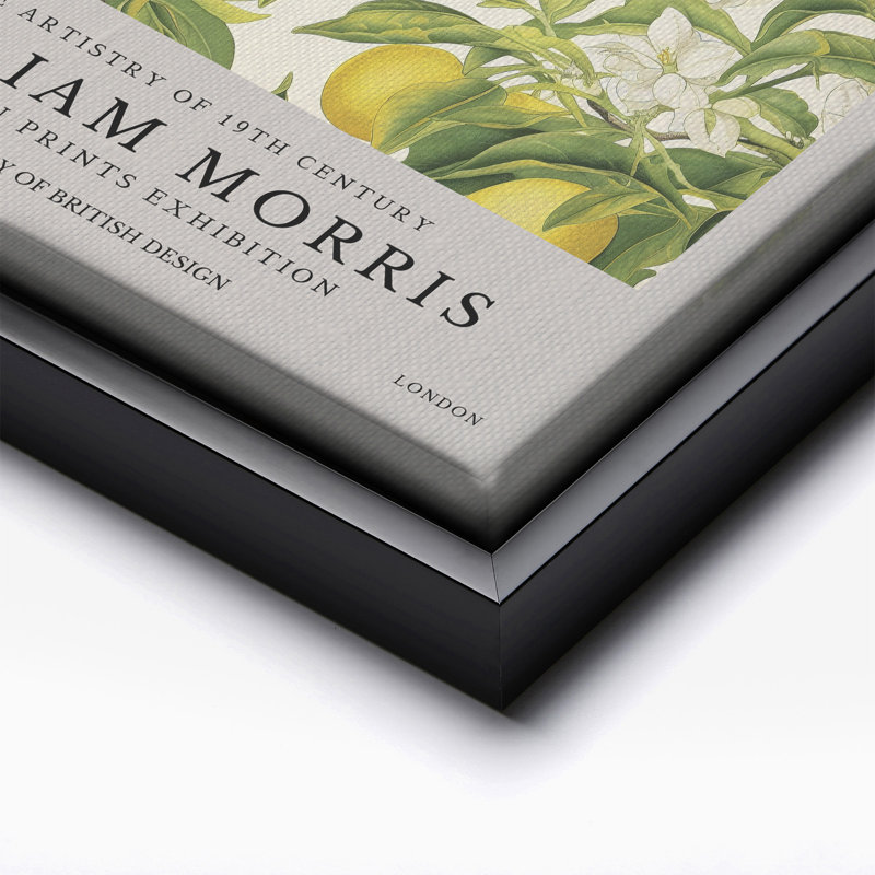 William Morris - Citronnier, Black Framed, Canvas, 24"H x 32"W