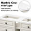 Meuble-lavabo double 84 po avec plateau en marbre Abdulhay