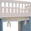 Lit mezzanine double avec 2 armoires de rangement à quatre couches et rideau - aucun sommier nécessaire, fabrication robuste