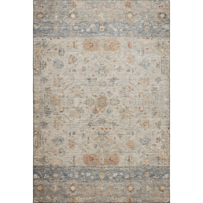 Premium Machine Washable Mayfield AMF2323 Global Rug, 8' x 10', Beige