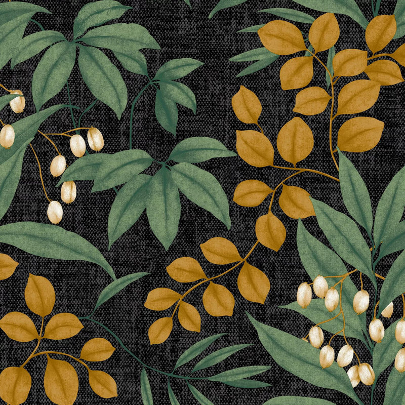 Superfresco Easy Persephone Floral Wallpaper, Black