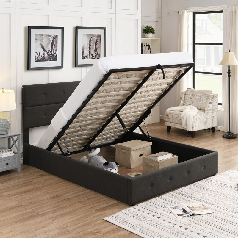 Lit plateforme avec rangement inférieur