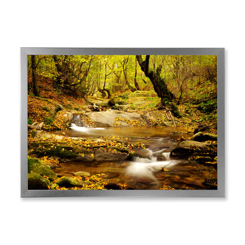 «Beautiful Autumn Forest River», décoration murale traditionnelle sur toile, H 8 po x l 12 po x P 1 po
