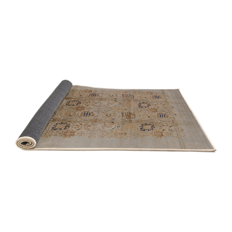 Tapis oriental beige / gris, Rond 8 pi