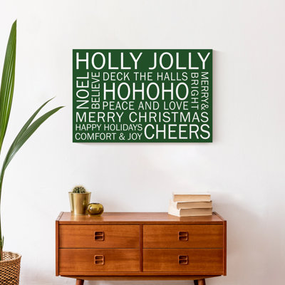 «Christmas Sayings», impression sur toile tendue