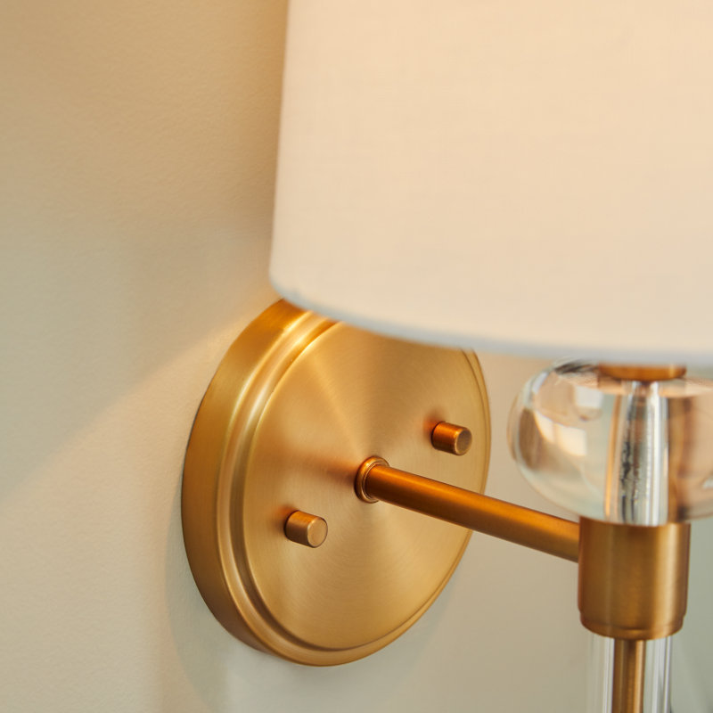 Anzlie Steel Armed Sconce, Weathered Brass