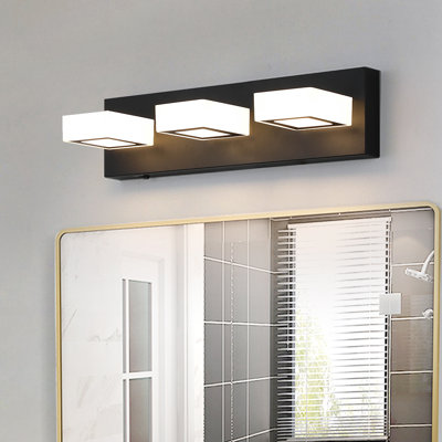 Luminaires de meuble-lavabo modernes pour salle de bain avec miroir 3 pièces