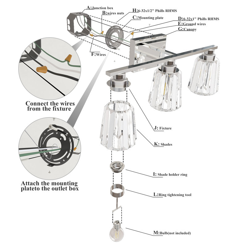 Éclairage pour meuble-lavabo à intensité variable Jaiden, Chrome