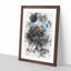 Stars Surrounding Planet Earth - Picture Frame Graphic Art Print-56862007-56862008