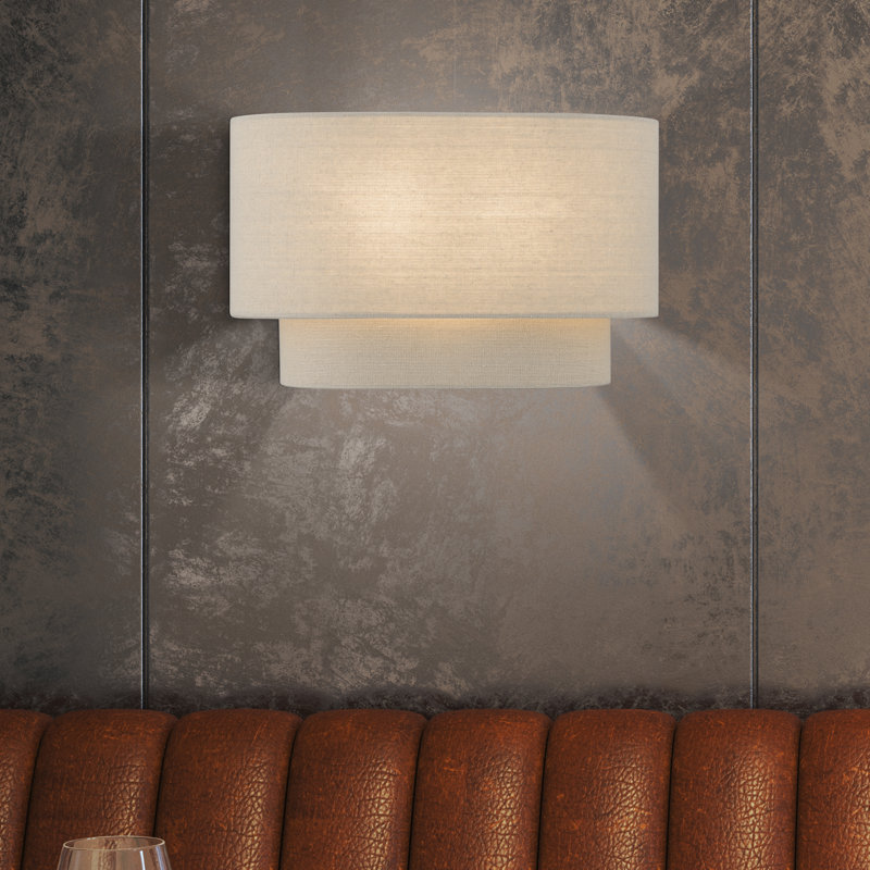 Applique murale en acier Jalani Sarely, Feuille d'or antique, Crème