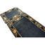 1920s Navy Blue Solid Minimalist Deco Antique Chinese Peking Runner Rug 3'3" x 18'1" Runner