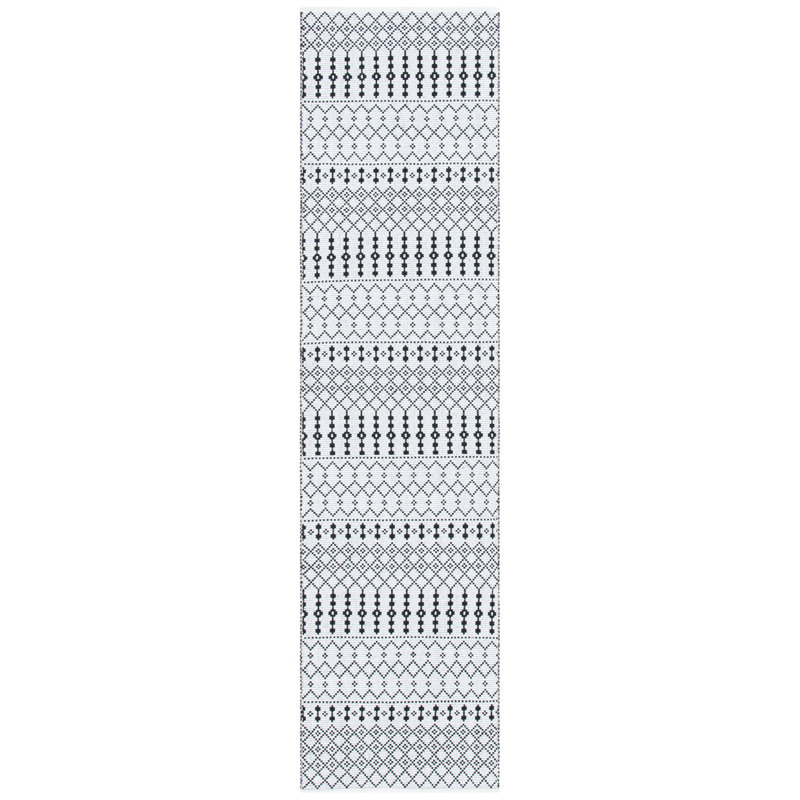 Tapis en coton à tissage plat Terrill, Tapis de couloir 2 pi 3 po x 9 pi