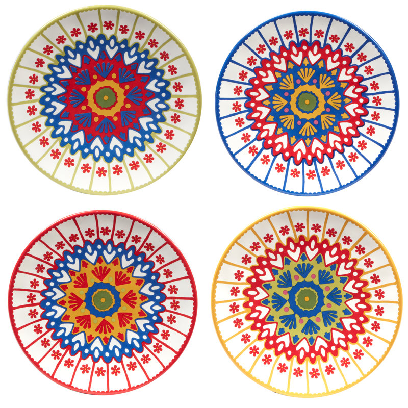 Spice Love Set of 4 Canape Plates