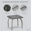 Petite table de bout carrée en rotin, table d'appoint en osier pour l'extérieur, table basse en matériau résistant aux intempéries pour le jardin, le balcon et la cour