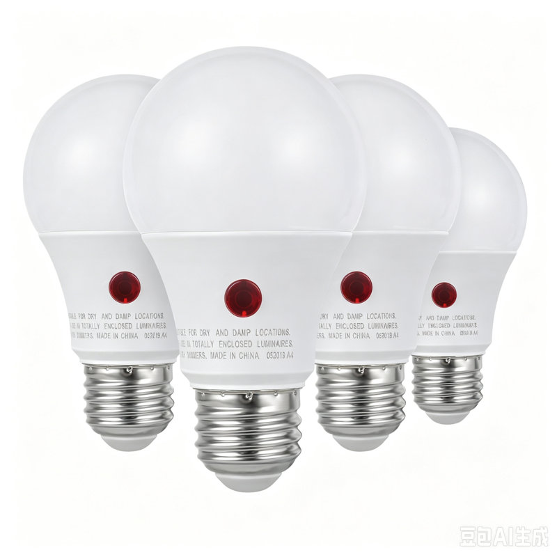 Ampoules DEL 9 W (équivalent 60 W), A19, allumage automatique crépusculaire, lumière du jour 5000 K, culot E26/moyen (standard).