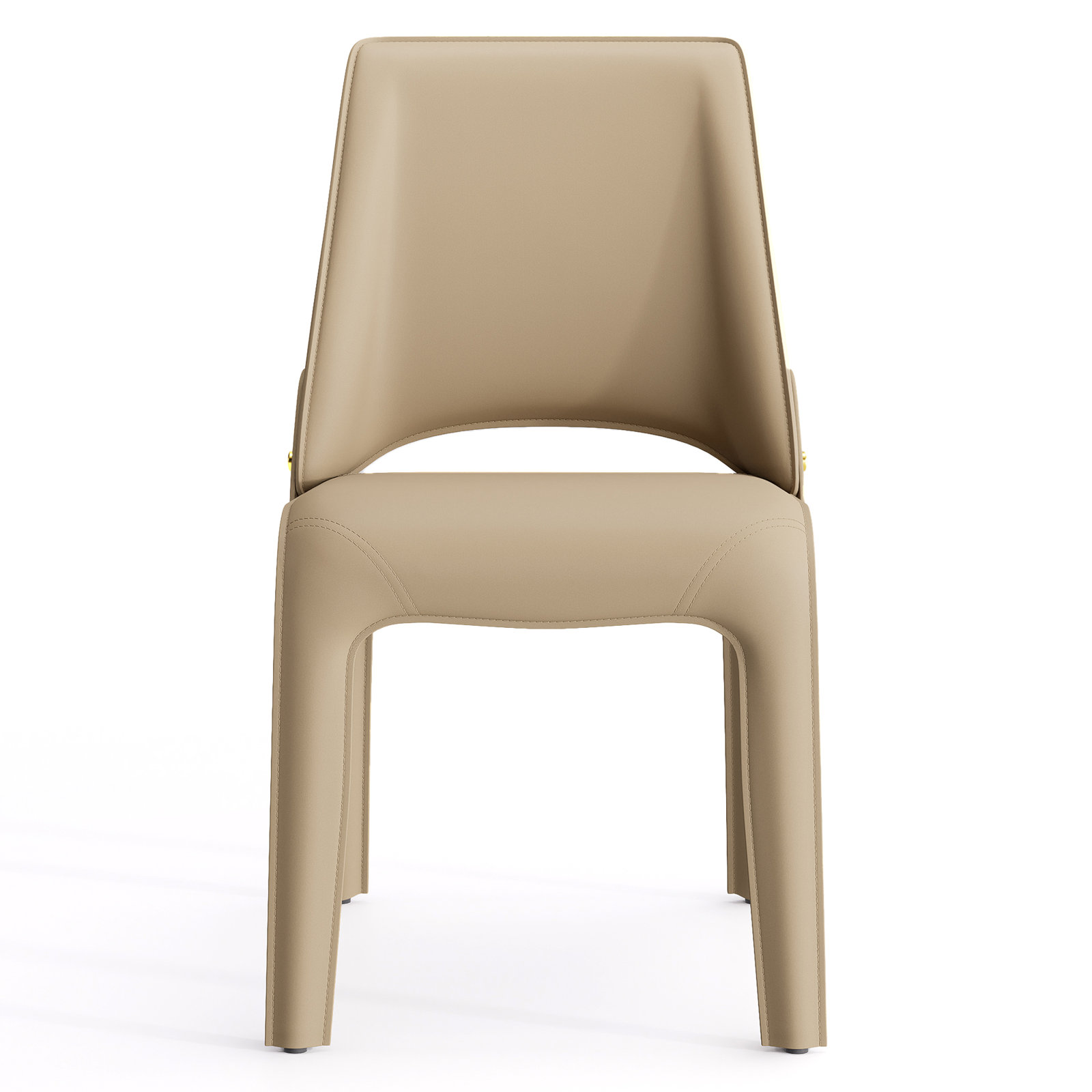 Vannes Vegan Leather Dining Chair, 1, Tan, No Assembly Needed