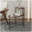 Small Coffee Tables 2-tier Modern Sofa Side Table with Wood Storage Shelf Living Room End Tables Nightstands (Walnut Brown)