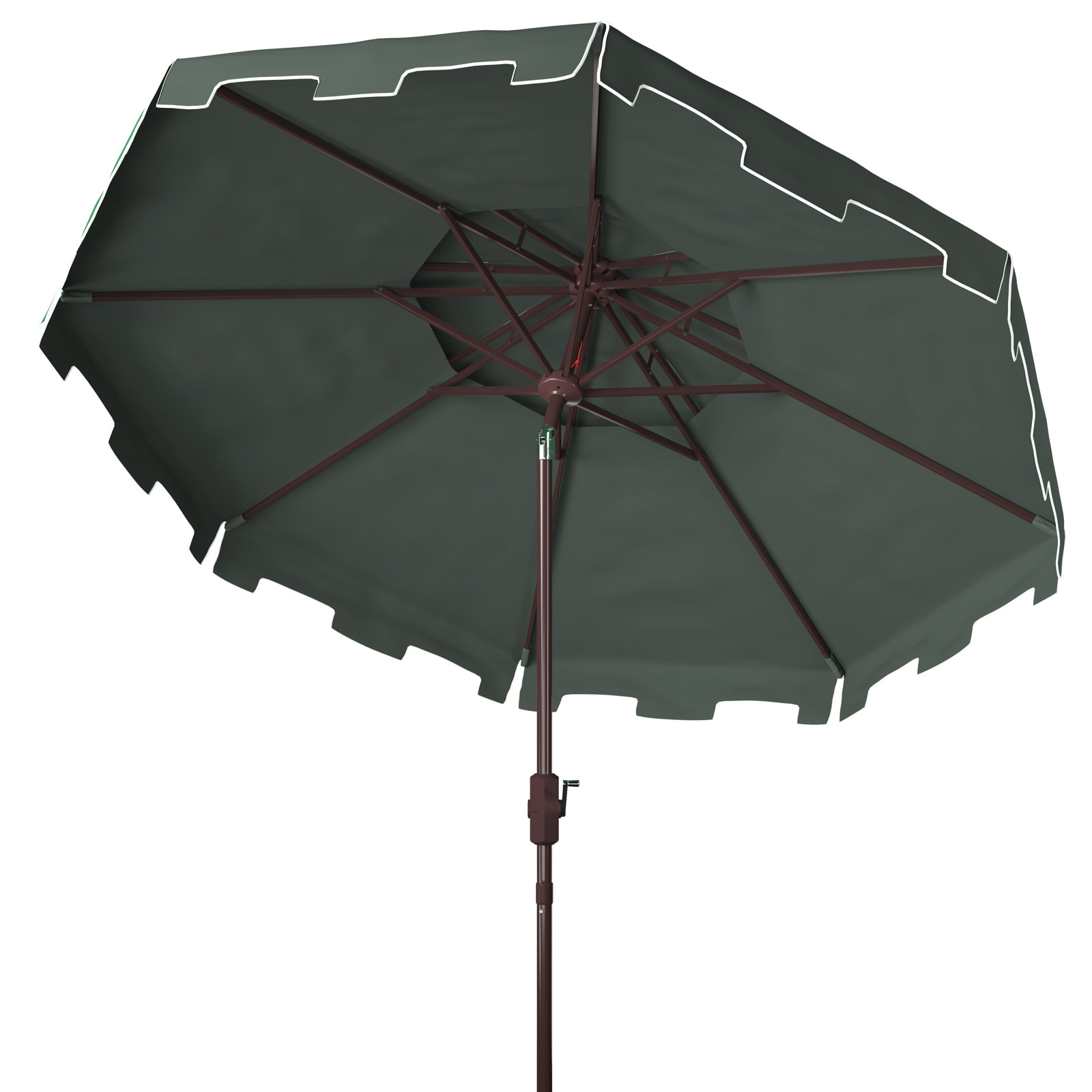 Towerside 101.18'' Outdoor Umbrella, Dark Green/White