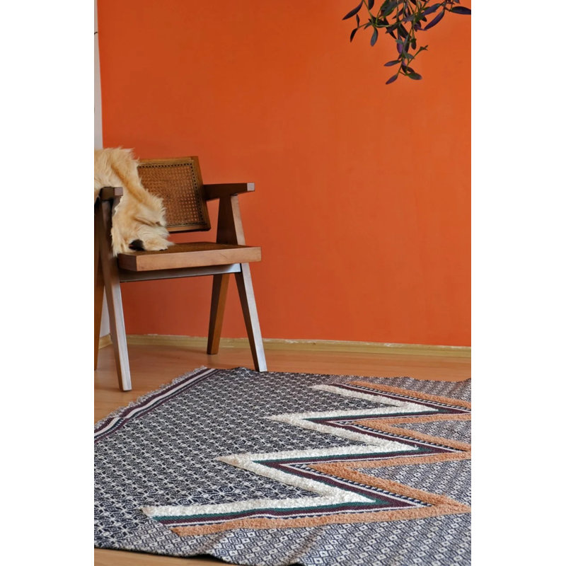 Tapis intérieur / extérieur en coton Iyleen, Rectangle 3 pi 11 po x 5 pi 11 po