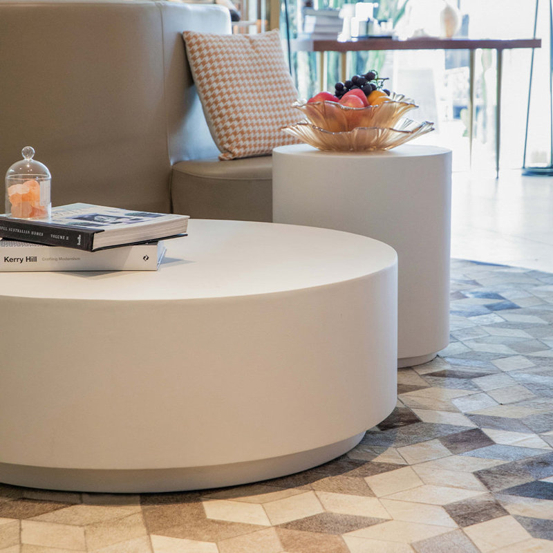 Sahira End Table, Cream