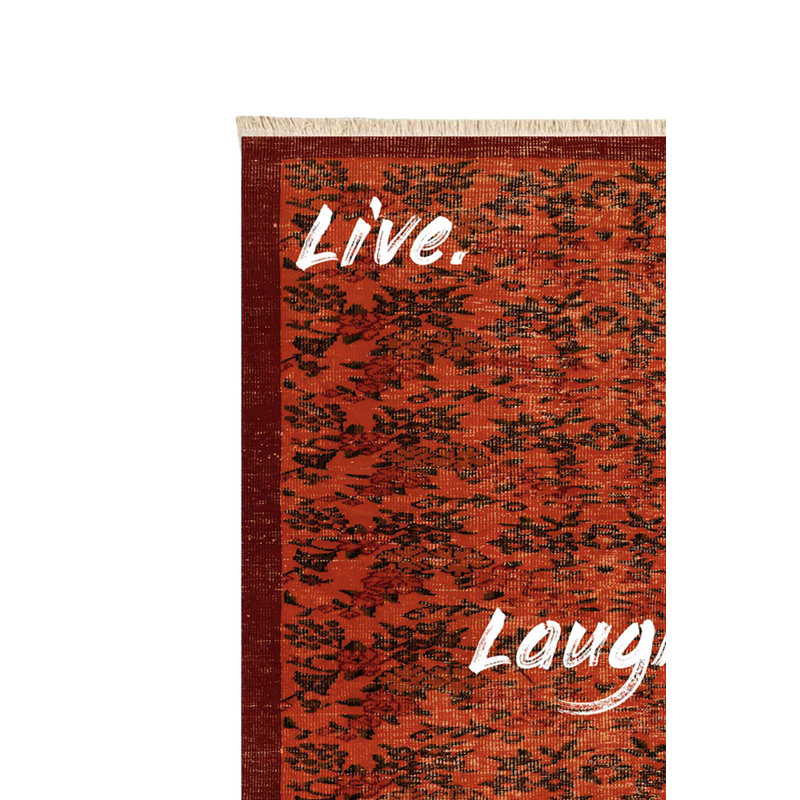 Tapis Text Live Laugh Lounge