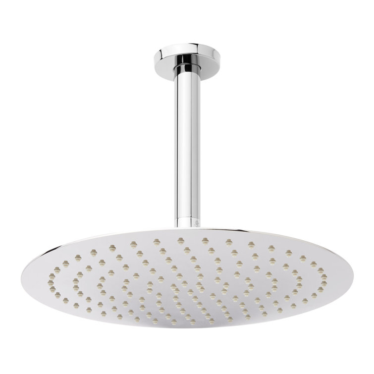 12" Contemporary Low Profile Shower Head with Ceiling-Mount Arm 2.5 GPM