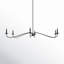 Lustre 6 lumières Meridian en noir mat-738833326
