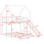 Lit superposé avec glissade et échelle intégrée House