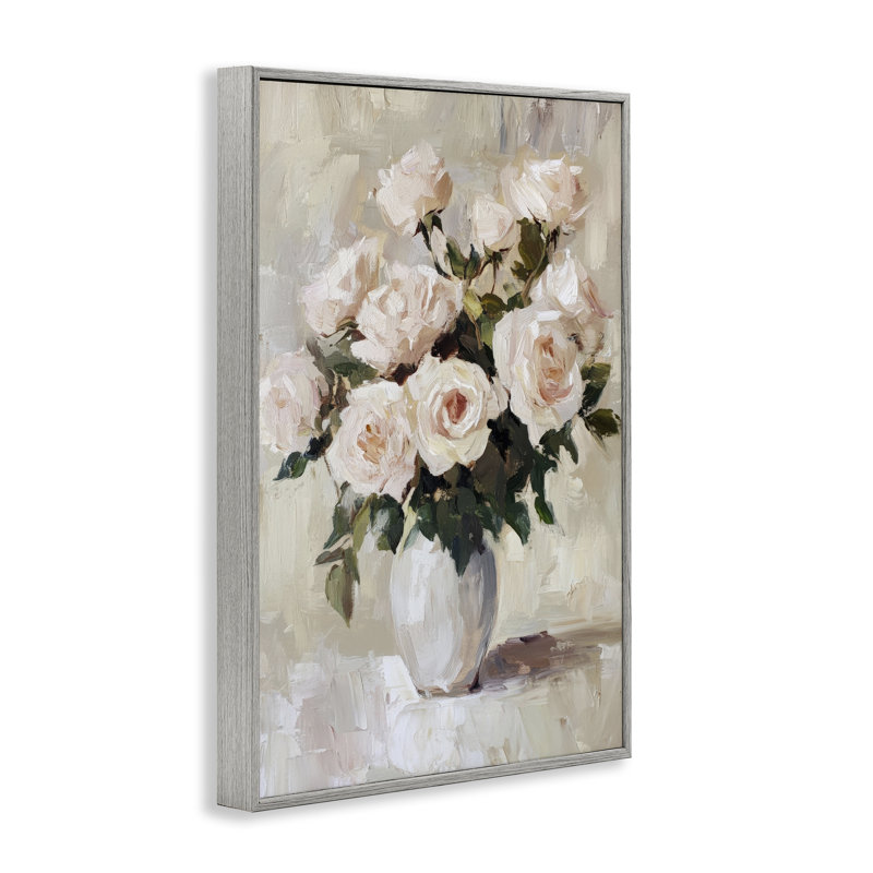 Roses pêche dans un vase à fleurs, estampe numérique, design par Petal Prints Design, H 30 po x l 20 po