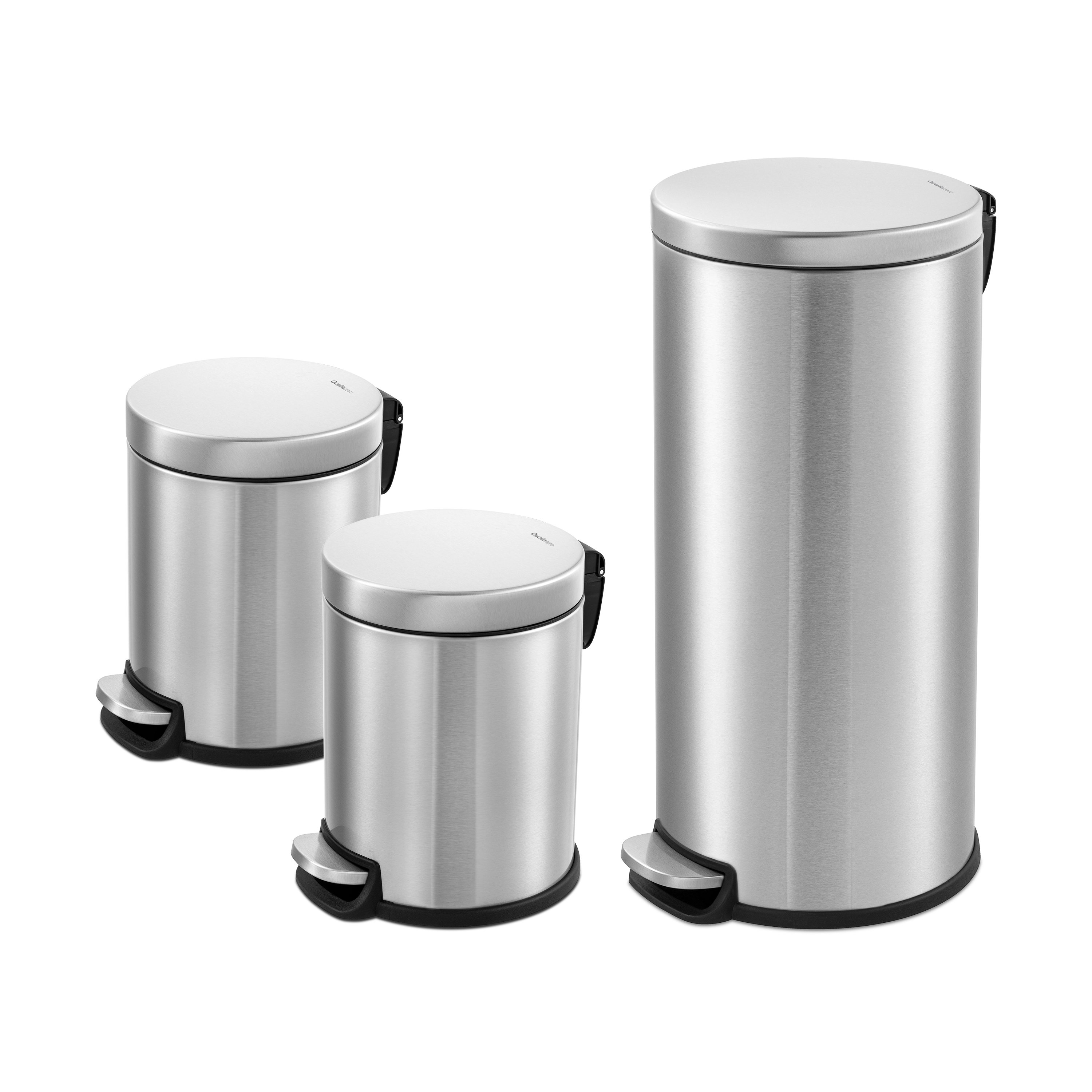 Qualiazero 20 Gallon Trash Can, Stainless Steel Step On Kitchen Trash Can, Stainless  Steel 
