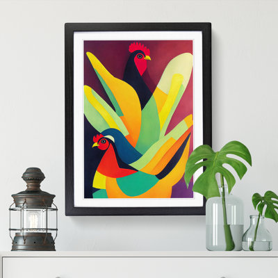 Chicken Expressionism - Single Picture Frame Print