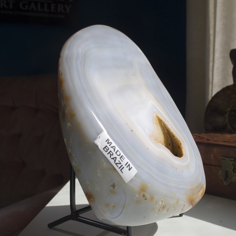 Polished Brazillian Agate with Stand
