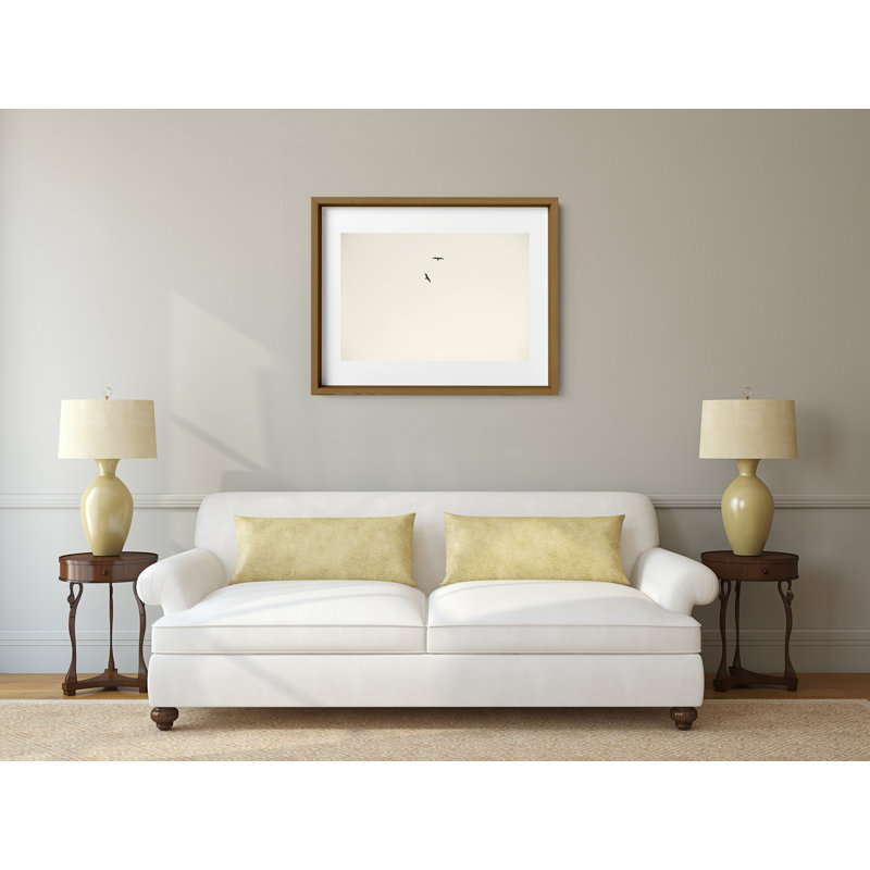 Birds Flying High Print by Joseph Regan, Walnut, 14" H x 16" W x 0.75" D
